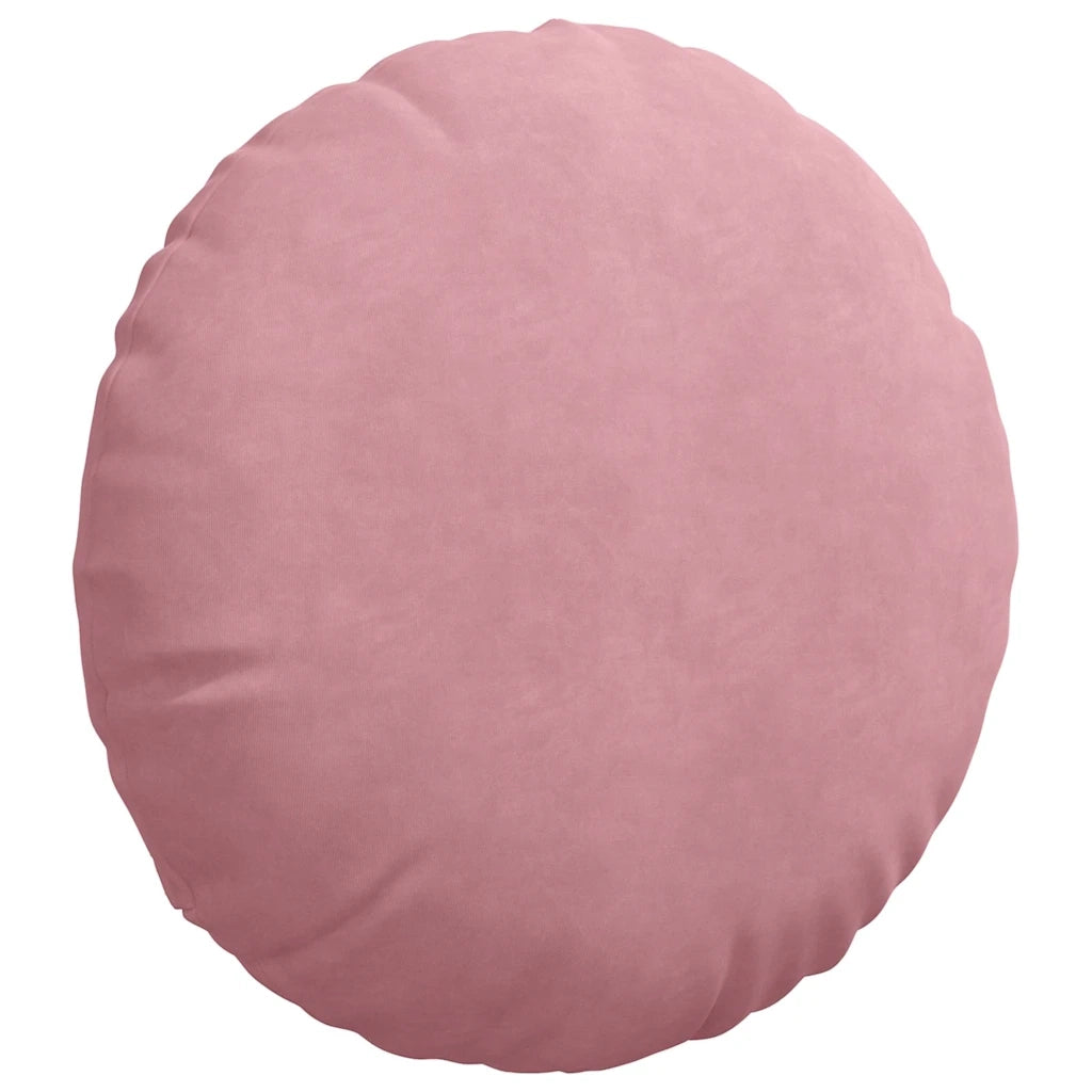 Cuscini per Seduta 2 pcs Rosa Ø50 x 19 cm Velluto 42014178
