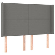 Testiera | Testata ad Orecchio GrigioScuro 147x16x118/128cm inTessuto