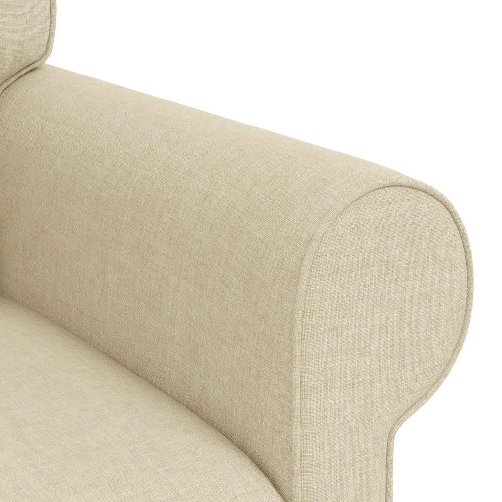 Divano Crema 215 x 82 x 80 cm Tessuto 42024318
