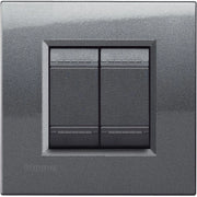 Living Light - Placca quadra 2P Acciaio - LNA4802AC
