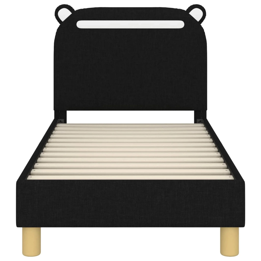 Struttura letto per bambini con testata Nero 70 x 140 cm 42011206