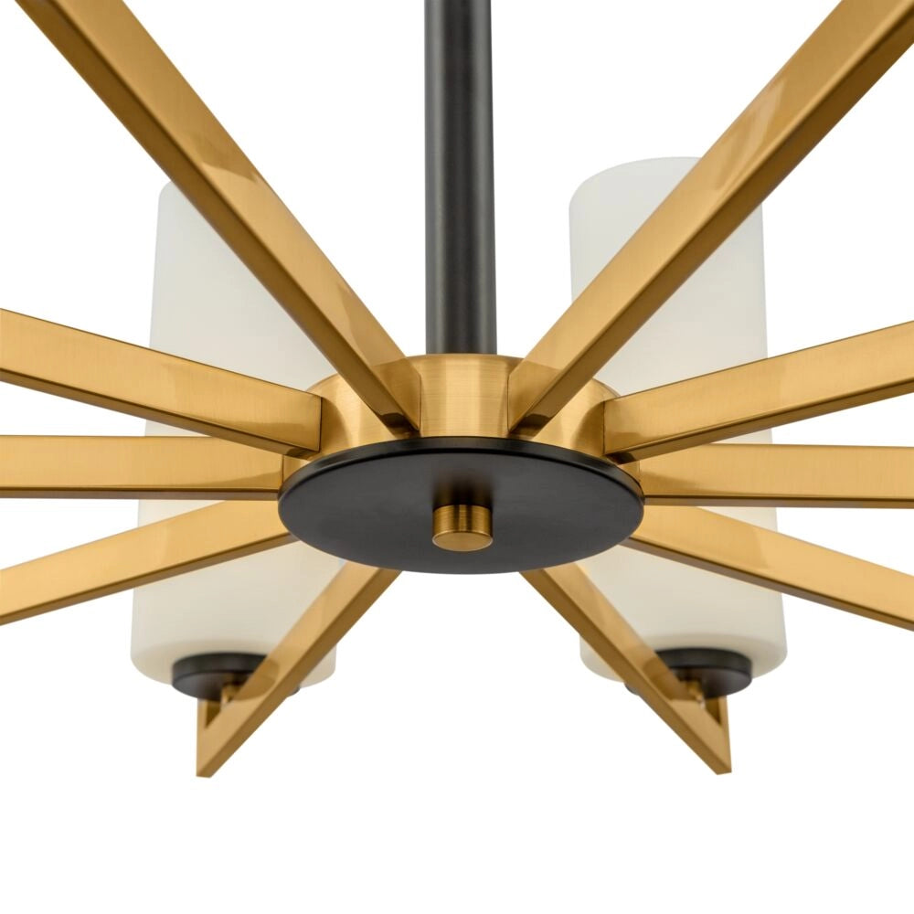 Lampadario ottone con tubi vetro Fortano Maytoni MOD089PL-10BS