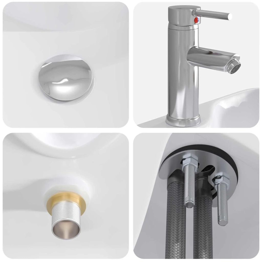 Set di mobili per il bagno Grigio Cemento Legno ingegnerizzato 3404385