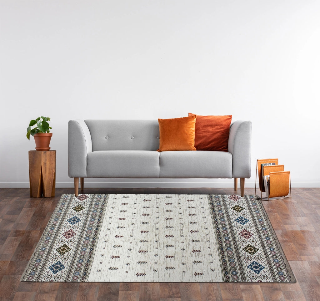 Tappeto Arredo Moderno Morbido in Ciniglia Ingresso Antiscivolo Prodotto Italiano  Soggiorno Camera Salotto Disegni Piazzati Cotone Varie Misure Grande Loom/Fango - 160x240 cm