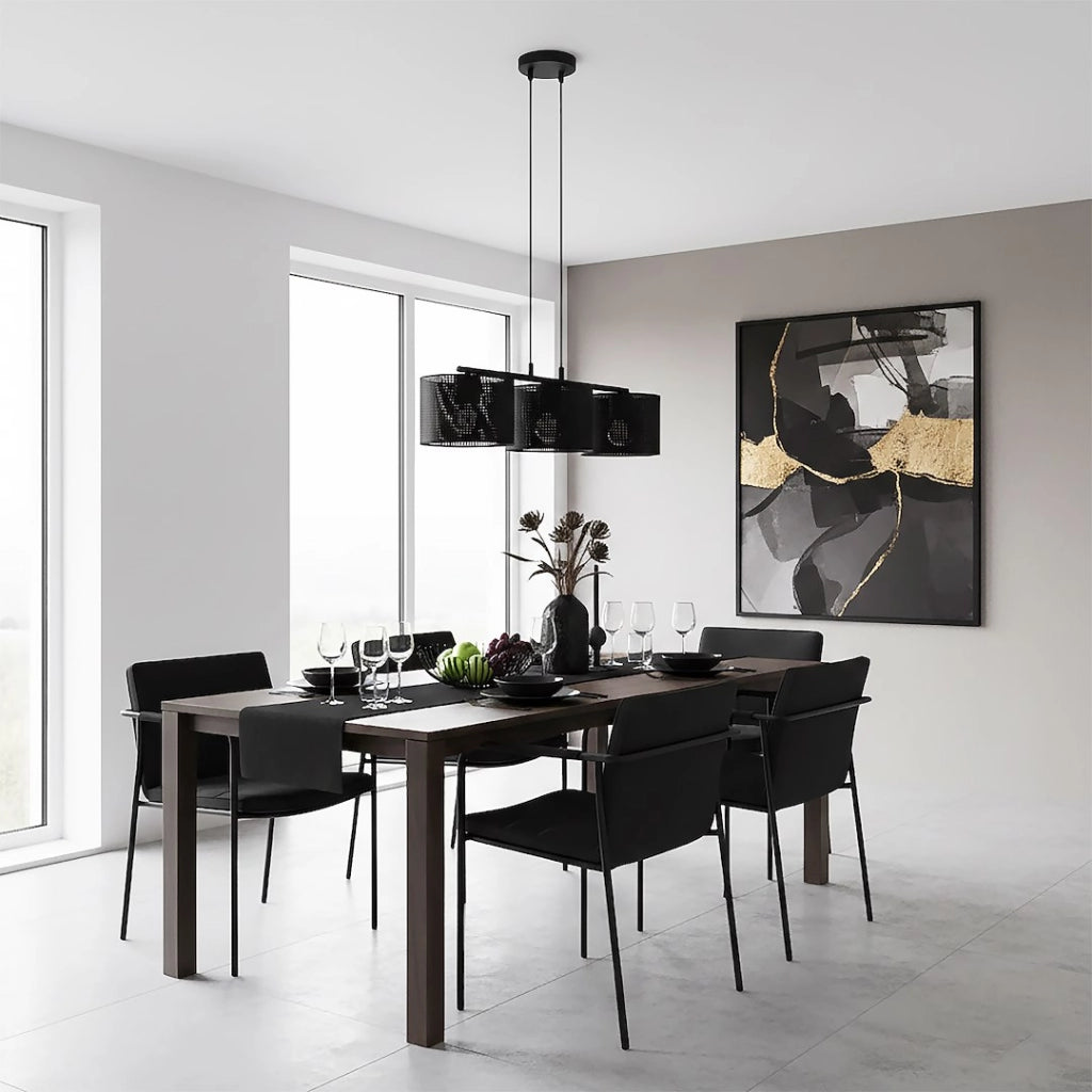 Lampada a sospensione LUX nera 3xE27 Emibig