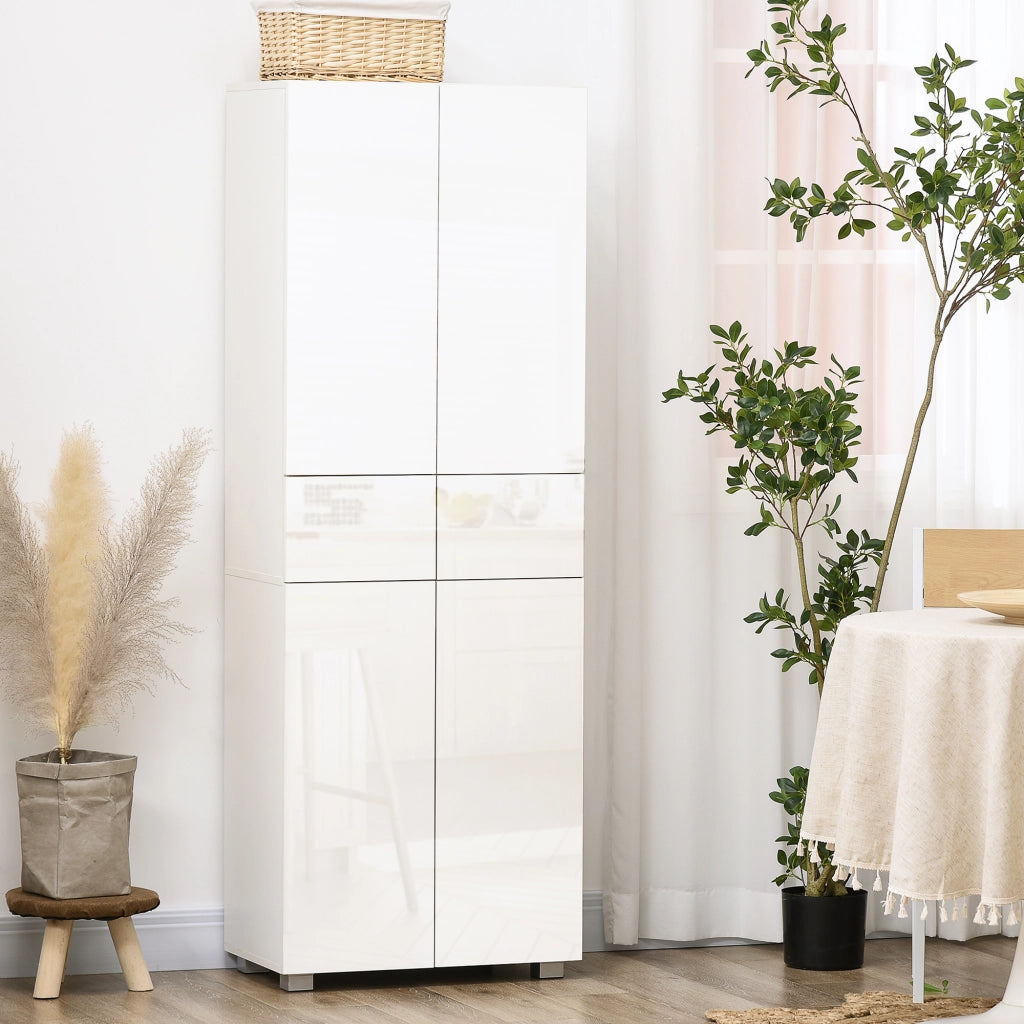 Armadio Bianco 4 Porte con Ripiani ¨C Minimal ¨C 60x35x170 cm