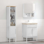 Set di mobili per il bagno con lo scaffale FLORO 2 pcs Bianco