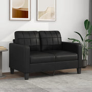 Divano a 2 Posti-Sofa 2 Posti Nero 120 cm in Similpelle 577808