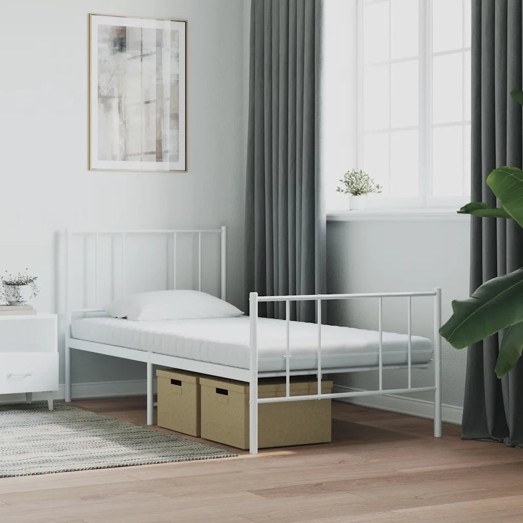 Materasso in Schiuma-Materasso per Letto Bianco 80x220 cm 7 Zone Durezza 20 ILD