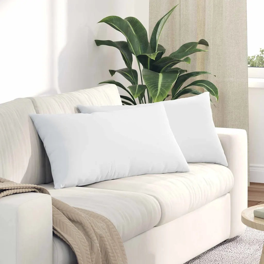Cuscini da Divano 2 pcs Bianco 80 x 40 cm Tessuto 42013707