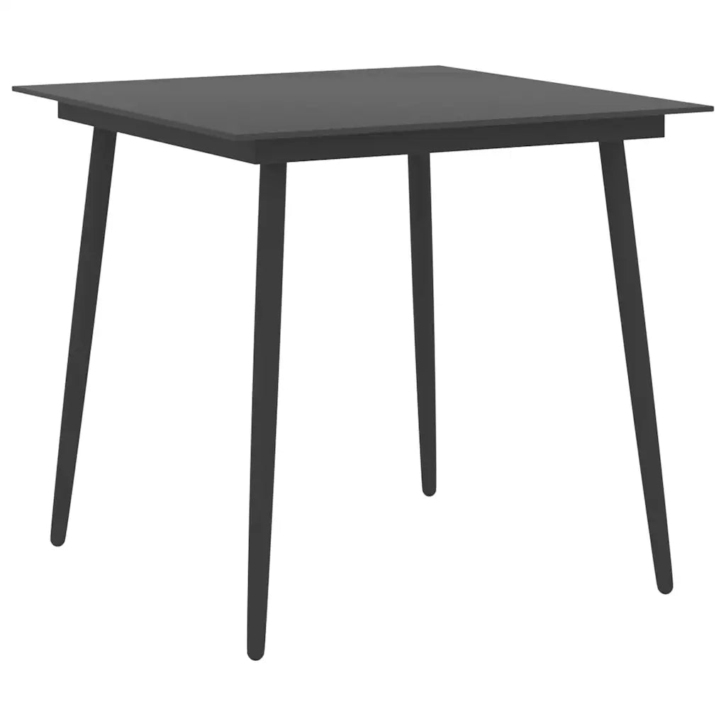 Set da Pranzo da Giardino 3 pz | Set Salotto da Giardino Nero e Marrone