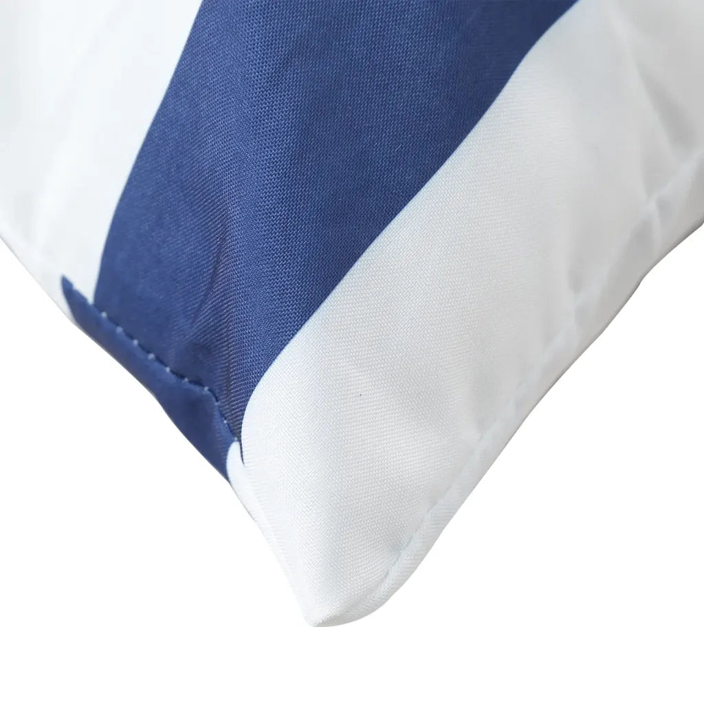 Cuscini Decorativi 4pz Strisce Blu e Bianco 60x60 cm Tessuto 360418