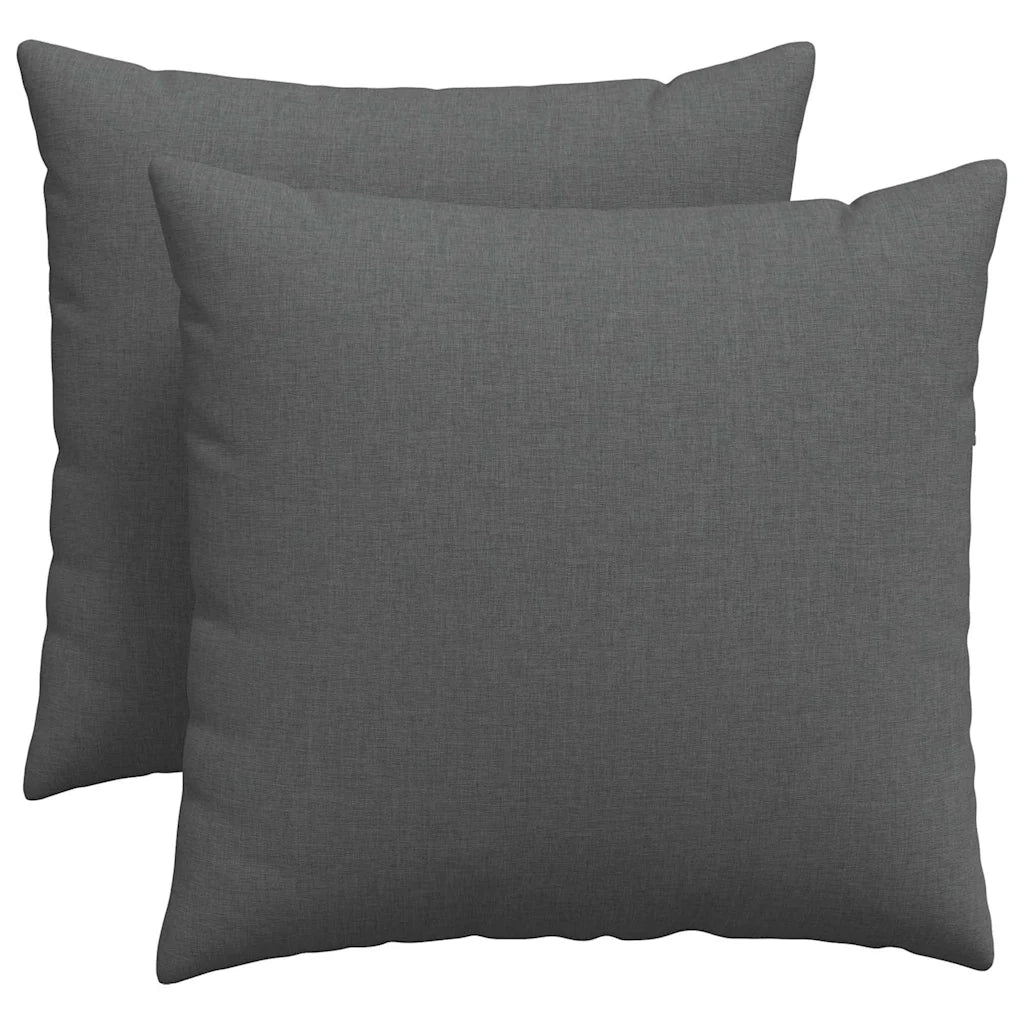 Cuscini da Divano 2 pcs Grigio scuro 50 x 50 cm Tessuto 42013955