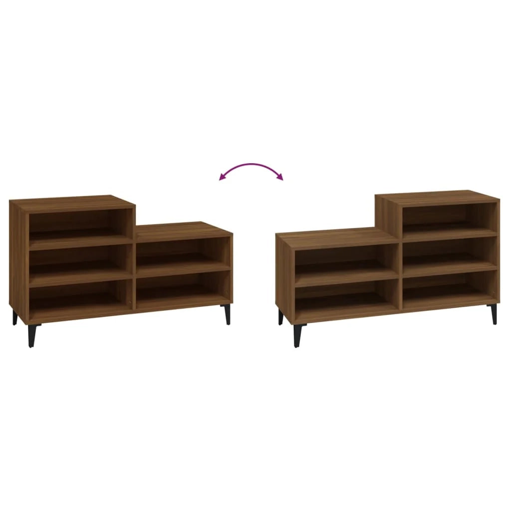 Scarpiera mobile contenitore per scarpe mobile per ingresso/corridoio/soggiorno 102 x 36 x 60 cm legno ingegnerizzato marrone 02_0021611