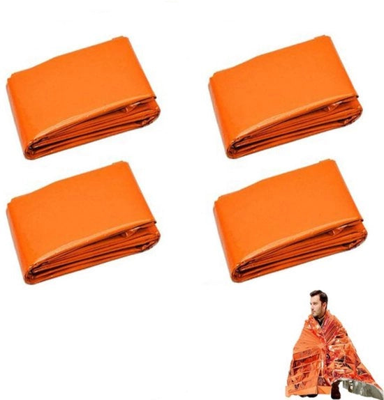 Sacchio di salvataggio - Tenda di emergenza - Sacchetto di sopravvivenza - Acqua e impermeabile - Arancione - Ideale per campeggio e escursioni - Adatto per attività outdoor