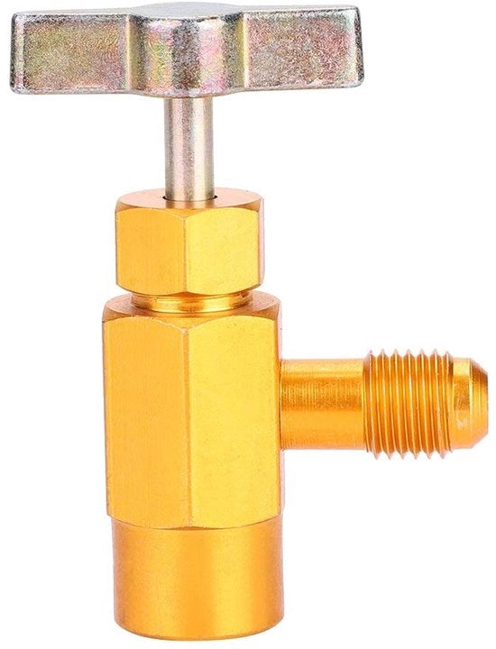 Vendita di Dispenser di Refrigerante con Costruzione in Alluminio di Alta Qualità - 1/2" ACME Filo - 1/4 SAE Connettore - Anticorrosivo - Duraturo - Valvola di Refrigerante