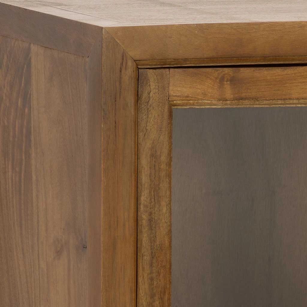 Credenza in legno marrone con 4 ante, 150x40x90h cm