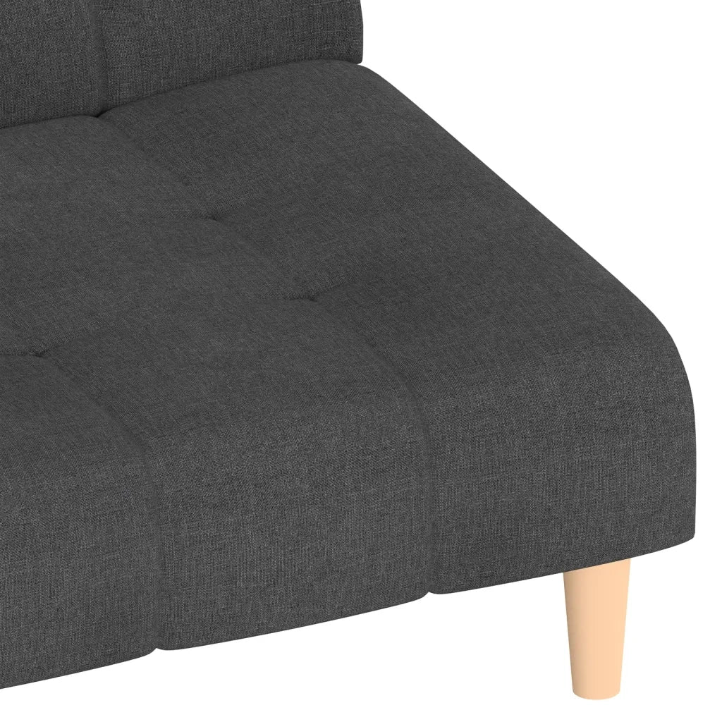 Divano letto | Sof¨¤ letto | Letto singolo a 2 Posti Grigio Scuro in Tessuto