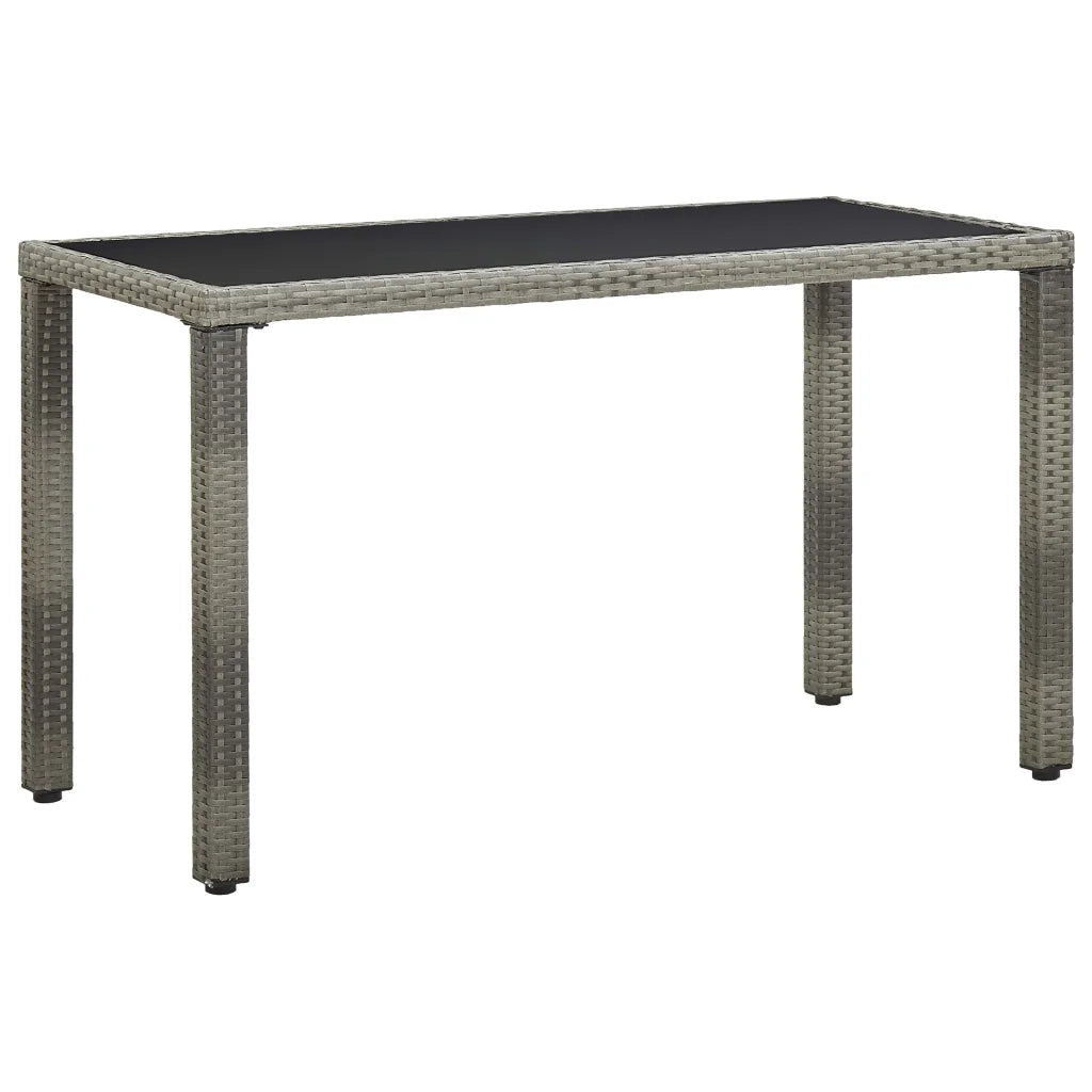 Set da Pranzo da Giardino 5 pz con Cuscini in Polyrattan Grigio 46535