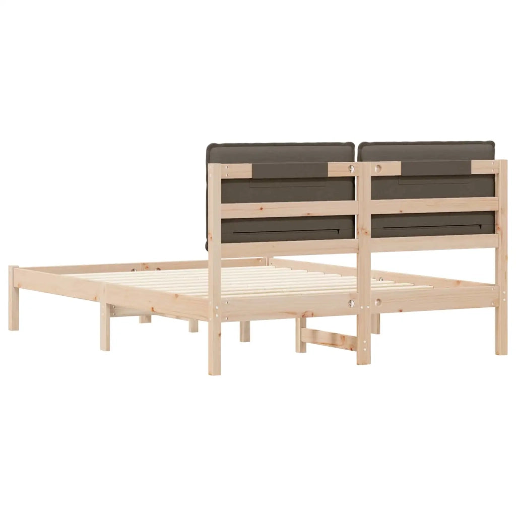Letto con Testiera Rivestita-Struttura Letto con Testiera Talpa 140 x 190 cm Pino massello 239658