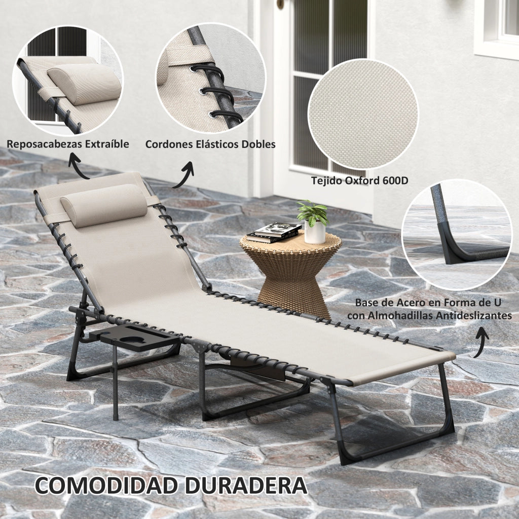 Divano letto ¨C Minimal ¨C crema, tessuto, struttura metallo, 190x60x31 cm