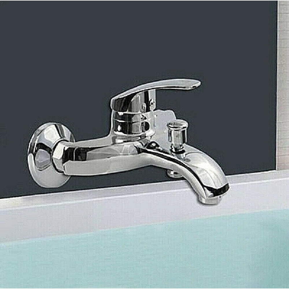 Trade Shop - Rubinetto Miscelatore Per Vasca A Muro Doccia Monocomando Modello Napoli 52329a -
