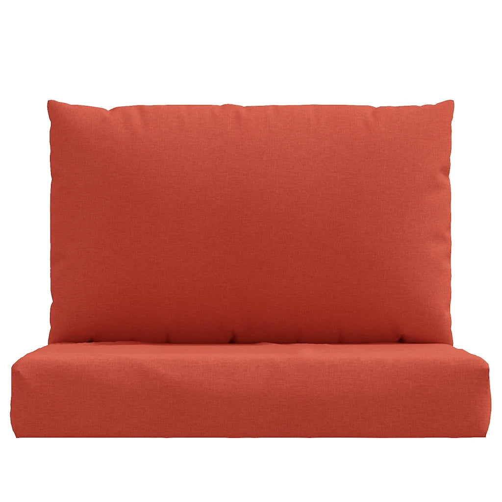 Cuscini per Pallet 2 pz Rossi Mélange in Tessuto 4002647