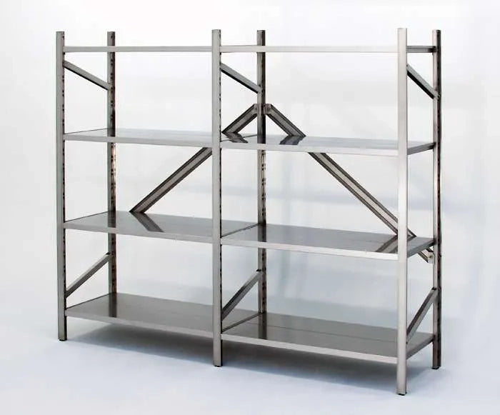 Scaffale in acciaio inox cm. 200x50x200h