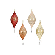 Ornamento Vt trasparente c/stella ass d6,9cm H14,3