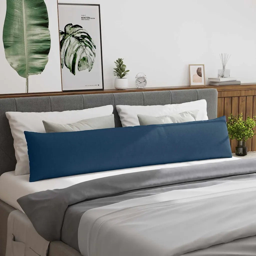 Cuscini da Divano 2 pz | Cuscini per sedie Blu 200 x 40 cm Tessuto