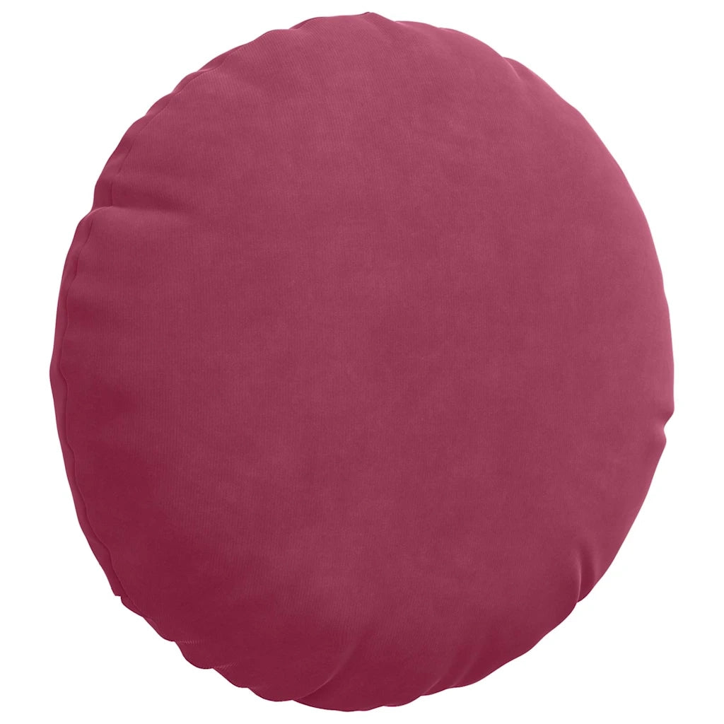 Cuscini per Seduta 2 pcs Rosso Vino Ø30 x 13 cm Velluto 42014105