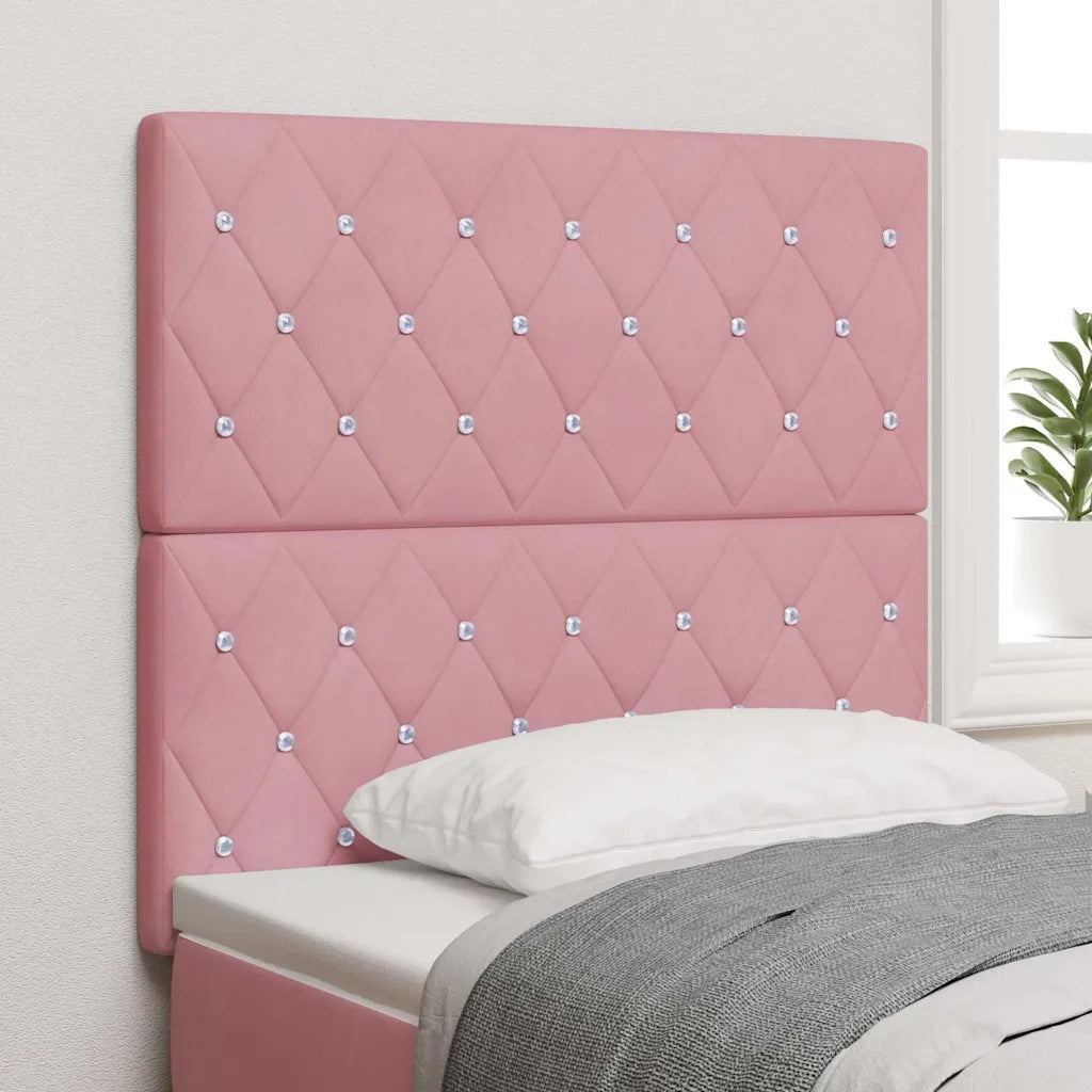 Testiera LED con strisce LED con testiera Rosa 100 cm Velluto 3338359