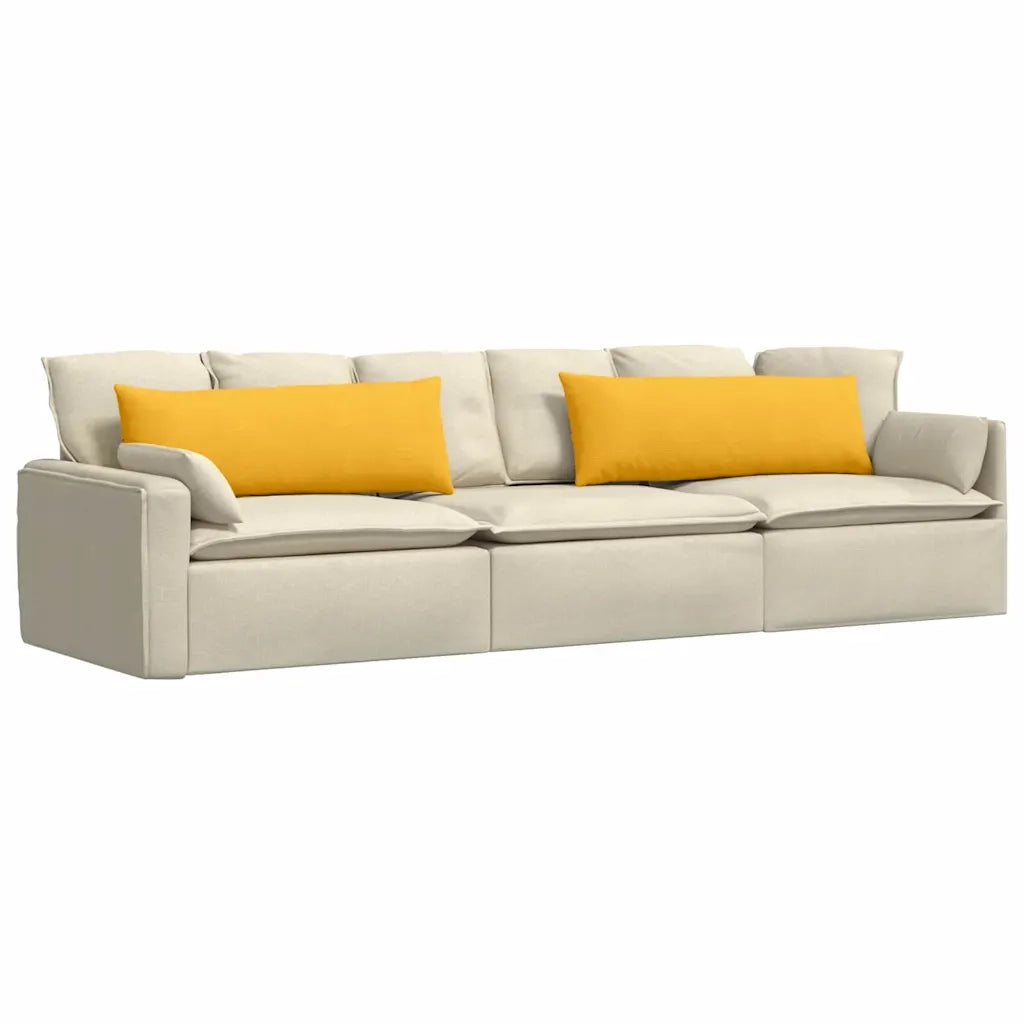 Cuscini da Divano 2 pz-Set di 2 Cuscini per Sofa Giallo Chiaro 120 x 40 cm