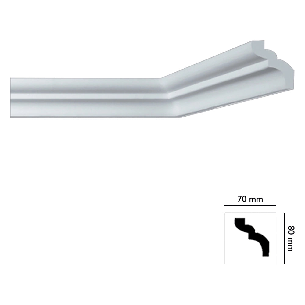 CORNICE DECORATIVA PER SOFFITTO mod. I785 - mm. 70x80- 50 pezzi  - BOVELACCI
