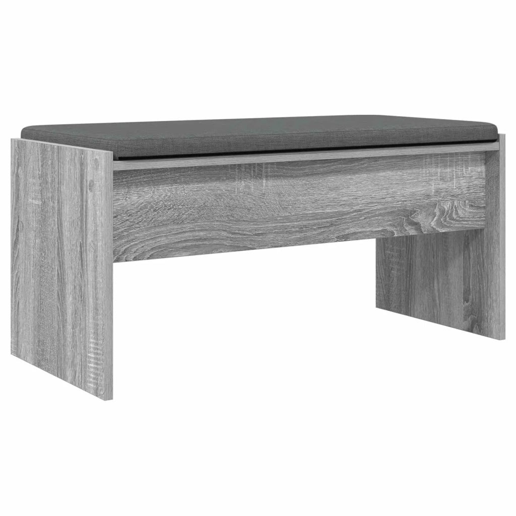 Panca per ingresso con cuscino Grigio Sonoma 83 x 38 x 40 cm 891557