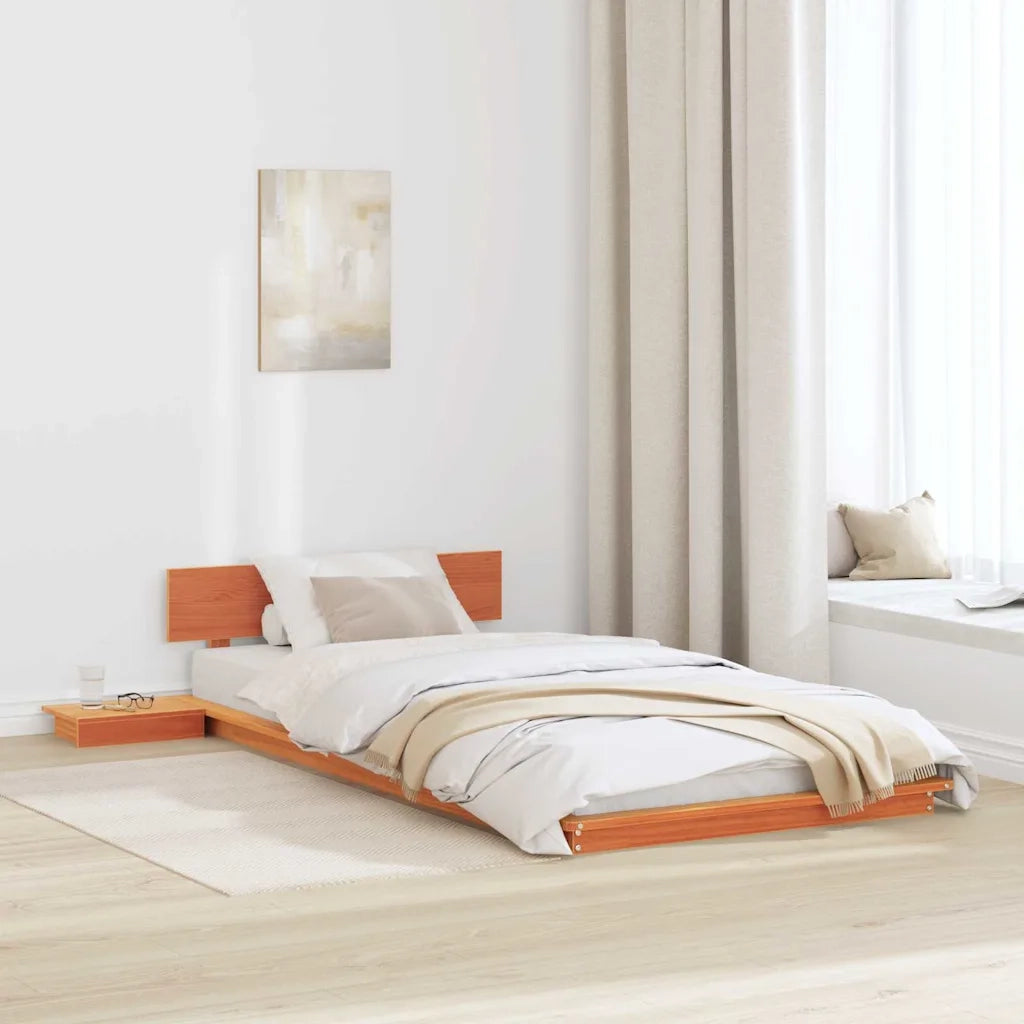 Struttura del letto-Giroletto Marrone 80 x 200 cm legno 150114