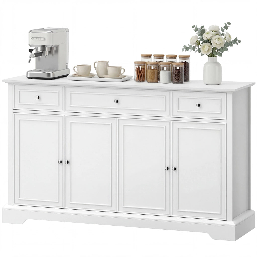 Cassettiera con 3 cassetti e 4 ante ¨C Minimal ¨C Bianco