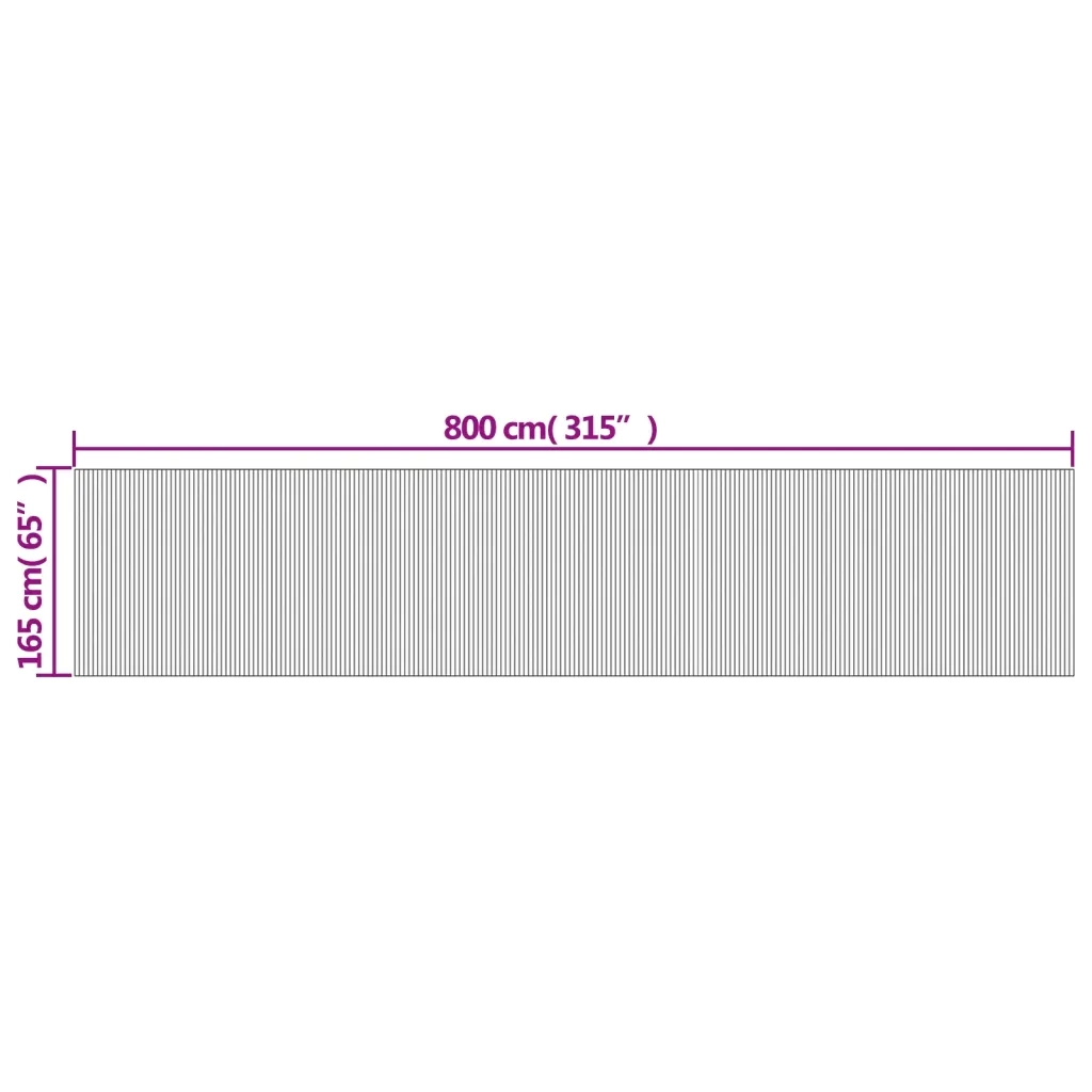Divisorio Ambienti Bianco Larghezza 800 cm Altezza 165 cm in Bambù 377017