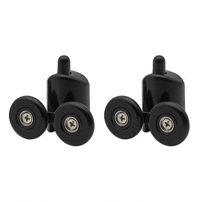Set 2 ruote inferiori universali nero opaco per box doccia scorrevole