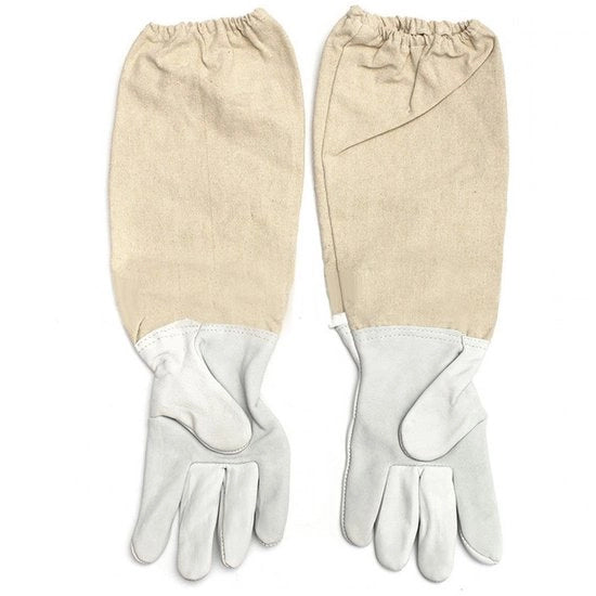 Manopole per apiari professionisti in pelle di capra duratura - aderenza naturale - comfortevole manica elastica - resistente allo shock - taglia 3XL - manopole per apiari