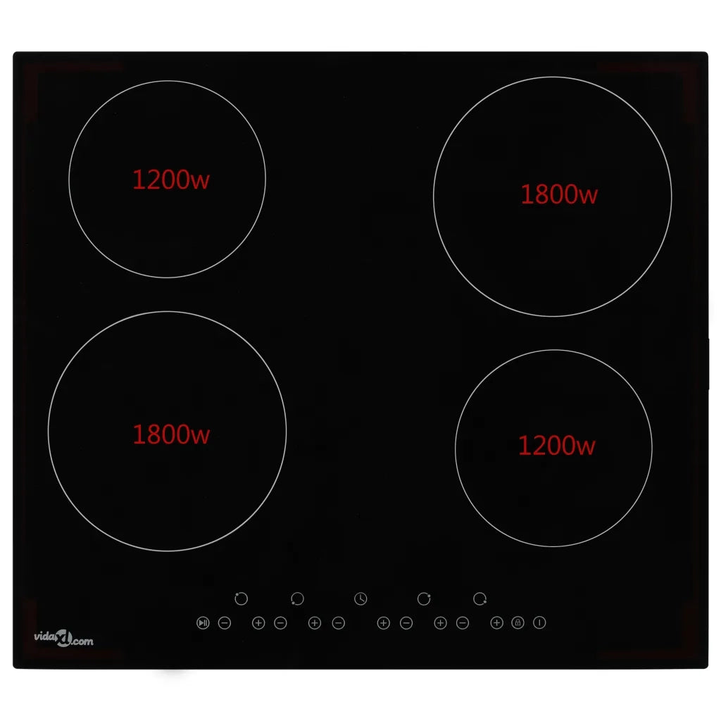 Piano Cottura in Ceramica con 4 Zone e Controlli Touch 6000 Wcod mxl 127685