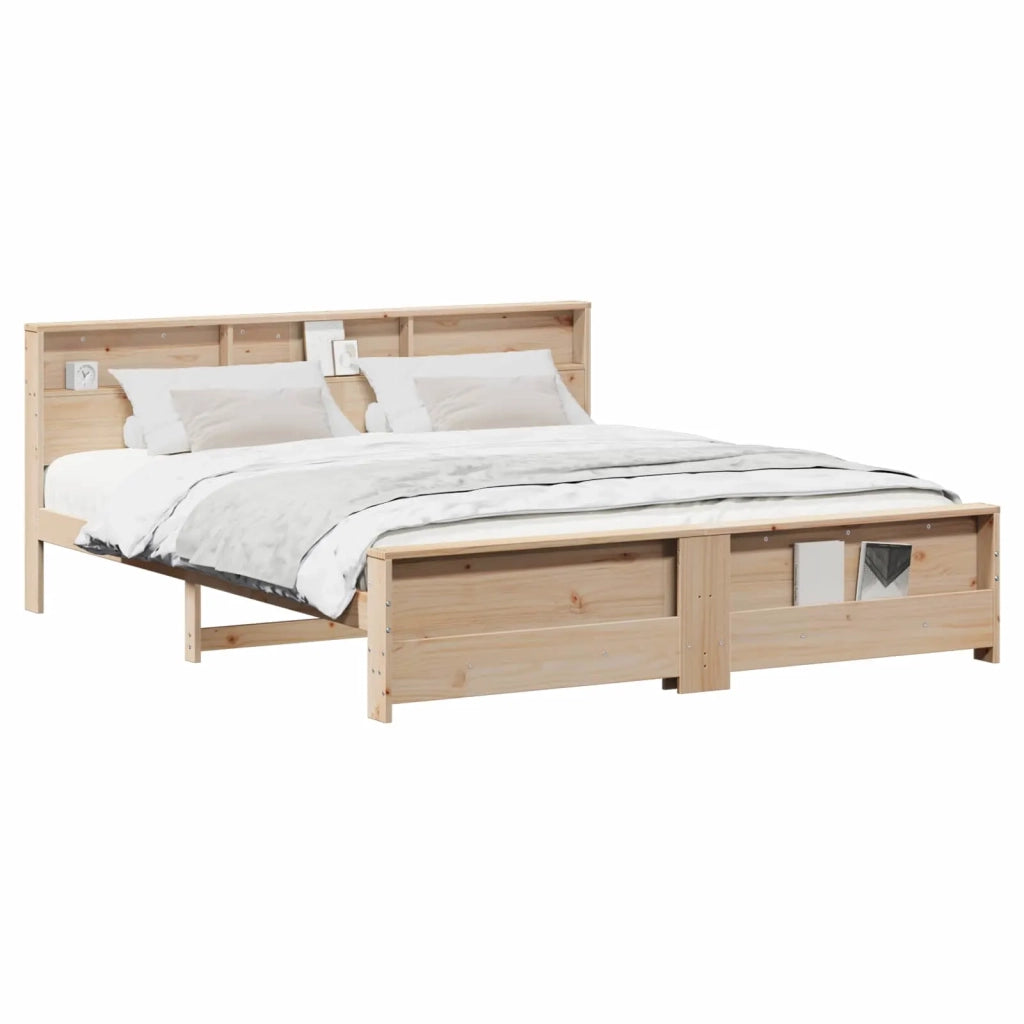 Struttura del letto-Giroletto Marrone 200 x 200 cm Legno multistrato