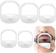 Sjabloni per barba 5 pezzi - Goatee/Scheersjablonen - Forme trasparenti per barba - Stylingssjabloon - Materiale ABS - Ideale per uso domestico - Trimmer per barba