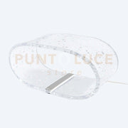 LAMPADA GRANDE FUTURE IN CRISTALLO ACRILICO TRASPARENTE E ARGENTO LED 4200°K / 24 Volt - 12 W/Mt