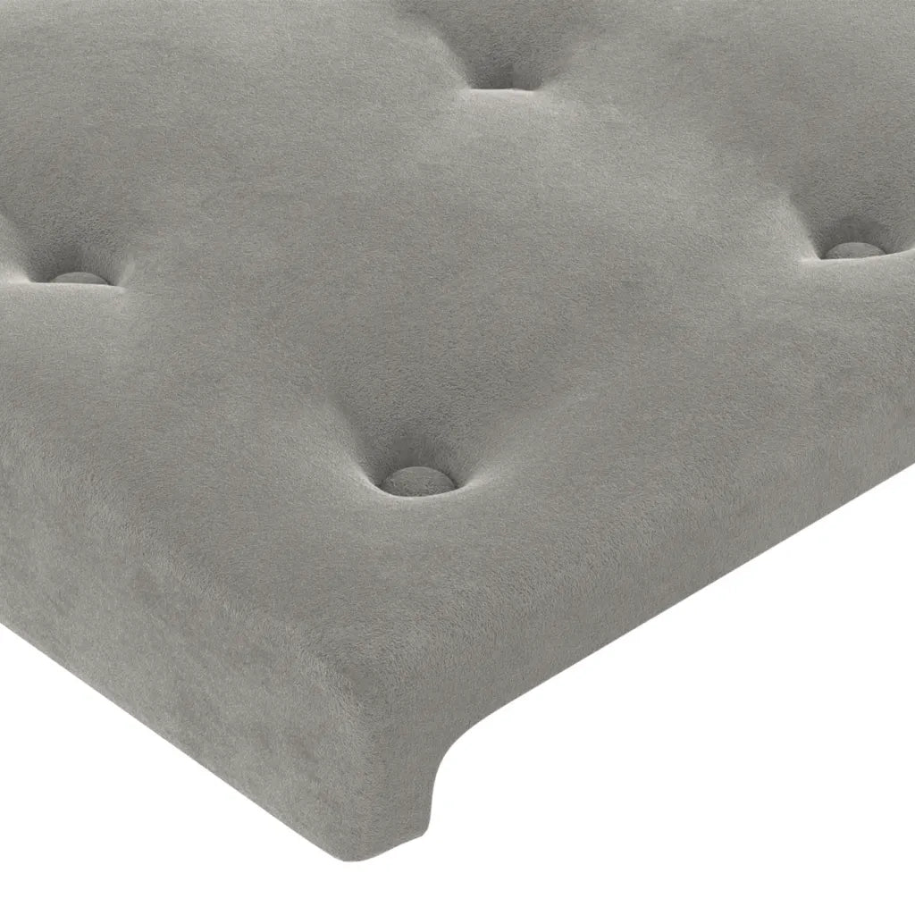 Testiera Grigio Chiaro 90x5x118/128 cm Velluto 3116802