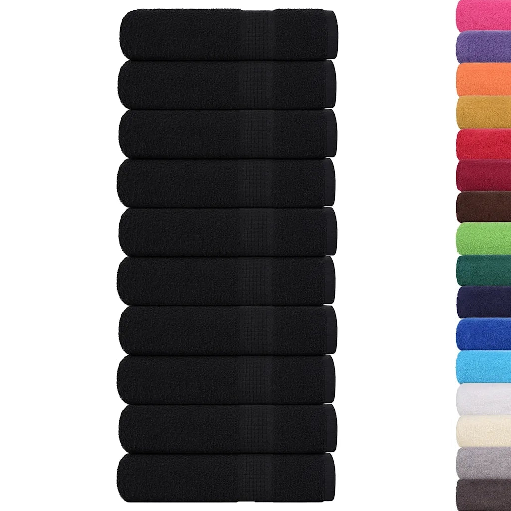 Asciugamani da bagno FROGN 10 pz | Teli per bagno Nero 100x150 cm 360 g/m2