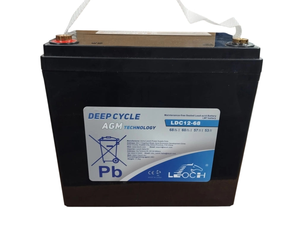 LEOCH LDC12-68 12V 68AH BATTERIA AGM