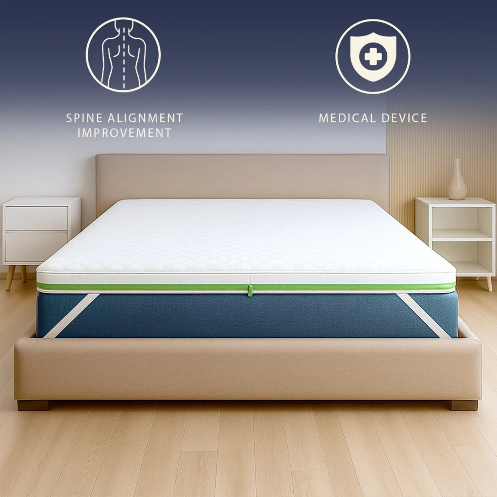 Topper 120x190 in Memory Foam Breeze a 9 Zone | Altezza 5 cm | Tessuto Polar Anallergico e Rinfrescante | Made in Italy