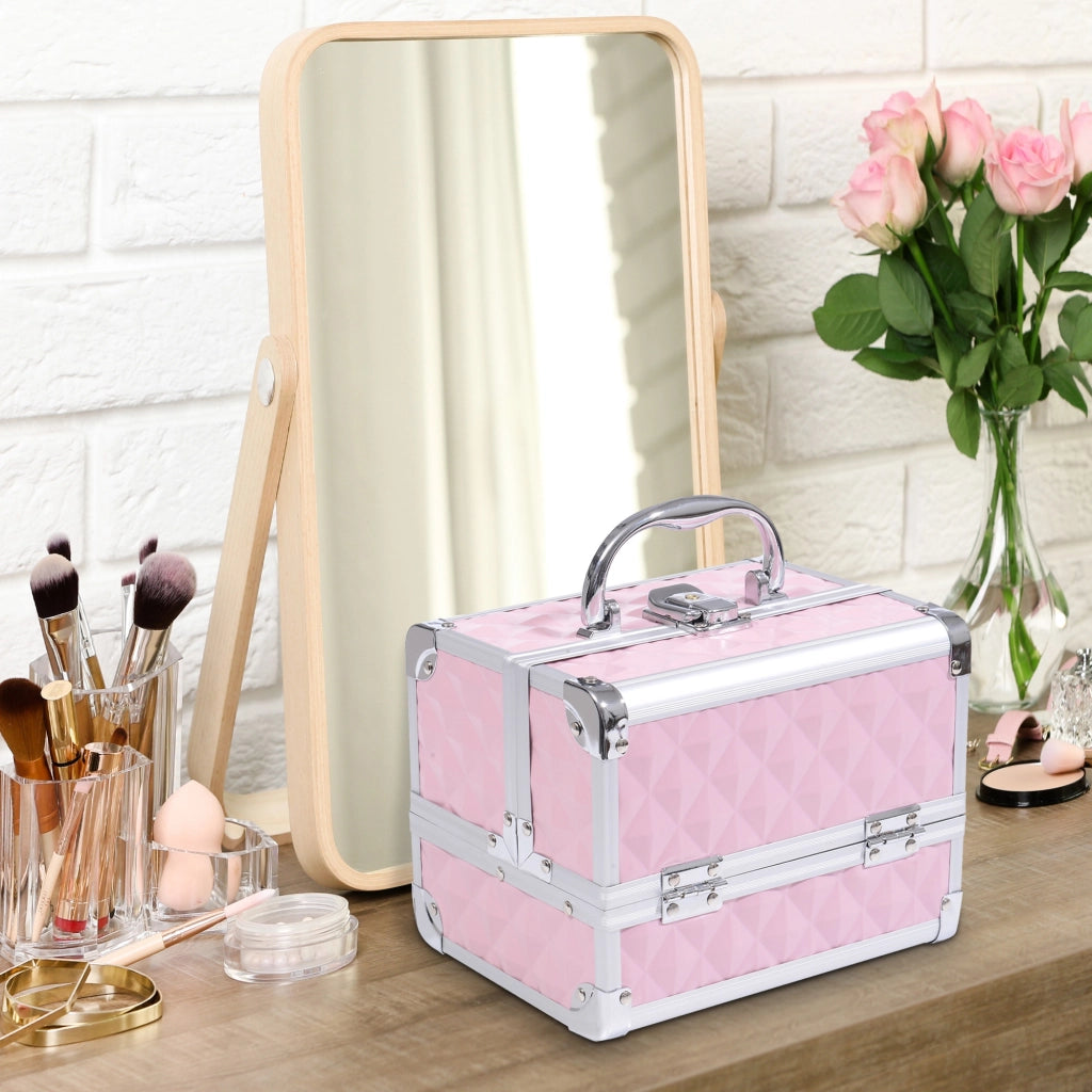 Beauty Case Professionale ¨C Xylo ¨C Alluminio con Specchio e Lucchetto 20x15x15cm