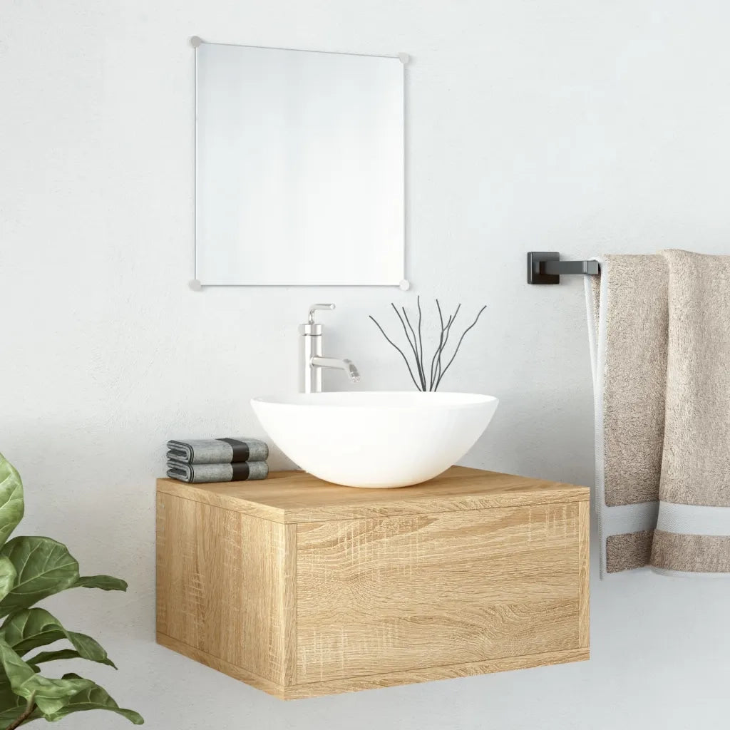 Set Mobili da Bagno 2 pz Rovere in Legno Multistratocod mxl 108273